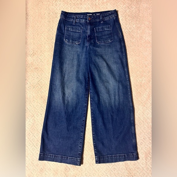 Old Navy Extra High Rise Wide Leg Jeans, Size 6 Petite - Picture 1 of 5